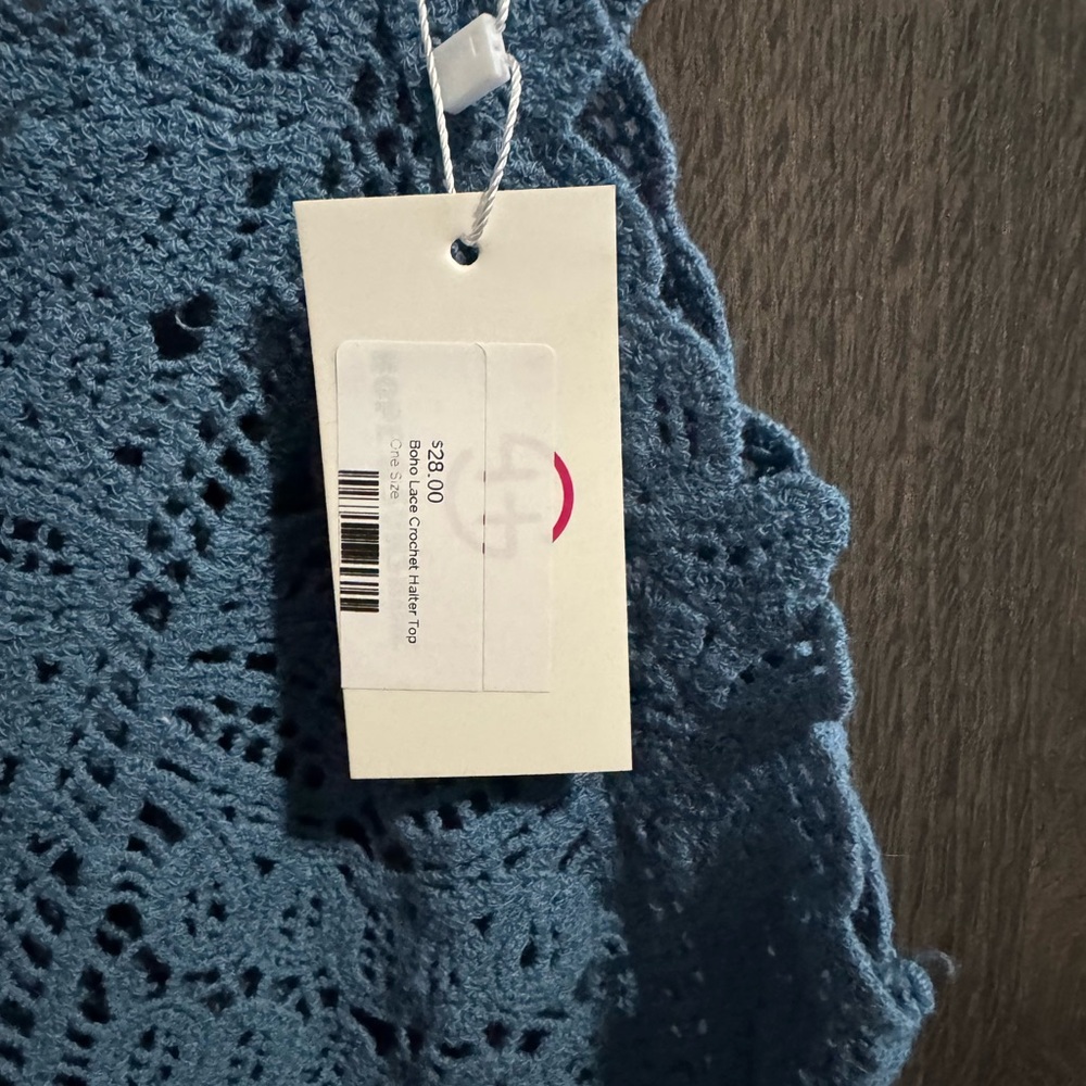 Blue Crochet Tank Top